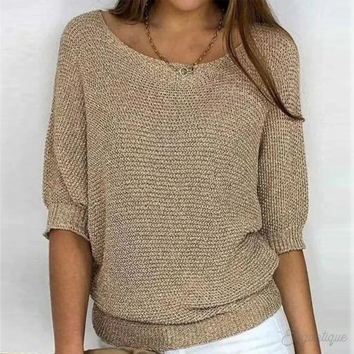 HILDEGARD™ | Eleganter Pullover mit 3/4 Ärmeln